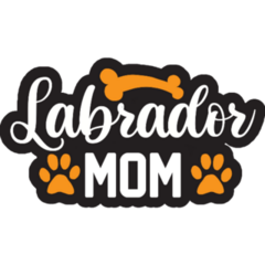 Labrador Mom Text Sticker