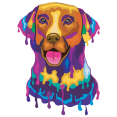 Labrador Paint Sticker
