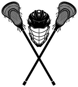 Lacrosse  Equipment Front View Sticker