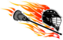 Lacrosse Flame Trail Sticker