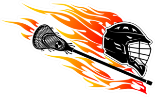 Lacrosse Flame Trail Sticker