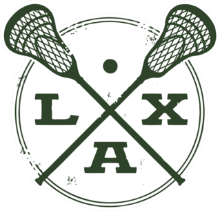 Lacrosse Lax Vintage Style Stamp Sticker
