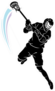 Lacrosse Leaping Player Sticker