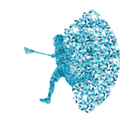 Lacrosse Player Made Of Triangle Fragments Sticker