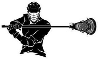 Lacrosse Player Pose Front Sticker
