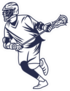 Lacrosse Player Run Sticker