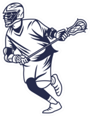 Lacrosse Player Run Sticker