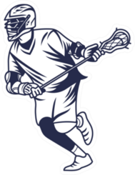 Lacrosse Player Run Sticker