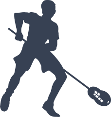 Lacrosse Player With Ball Sticker