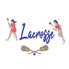 Lacrosse Players In Hand-drawn Style Sticker