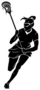 Lacrosse Woman Player Front Sticker