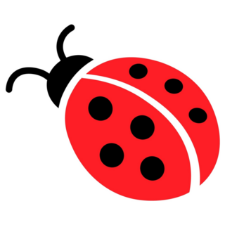 Lady Bug Cartoon Cute Beetle Sticker 
