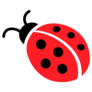 Lady Bug Cartoon Cute Beetle Sticker 