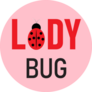 Lady Bug Lettering Logo Sticker