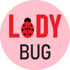Lady Bug Lettering Logo Sticker