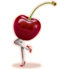 Lady Cherry Sticker