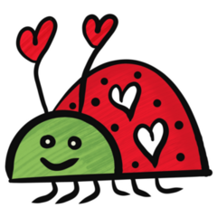 Ladybug Cute Love Bug Cartoon Sticker