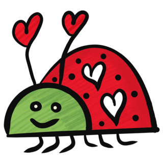 Ladybug Cute Love Bug Cartoon Sticker