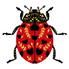 Ladybug Decorative Art Sticker