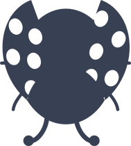 Ladybug Flying Sticker