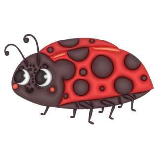 Ladybug Illustration Sticker
