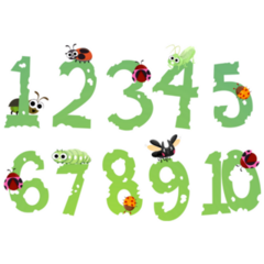 Ladybug Number Sticker Sheet