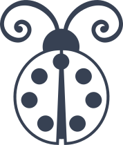 Ladybug With Curly Antennas Sticker