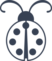 Ladybug With Swirly Antennas Sticker