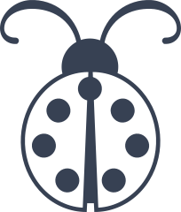 Ladybug With Swirly Antennas Sticker