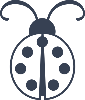 Ladybug With Swirly Antennas Sticker