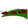 Ladybugs On A Leaf Sticker 