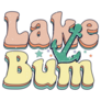 Lake Bum Cute Lettering Sticker