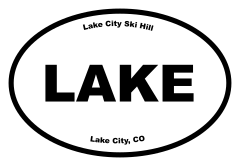 Lake City Ski Hill Oval Sticker