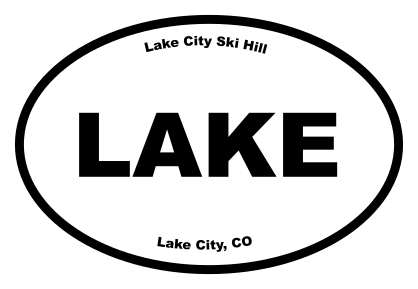 Lake City Ski Hill Oval Sticker