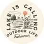 Lake Is Calling Fishing Illustration Sticker