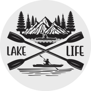 Lake Life Kayaking Letting Sticker