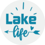 Lake Life Summer Quote In Blue Sticker