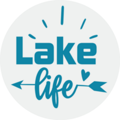Lake Life Summer Quote In Blue Sticker