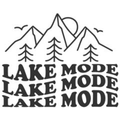 Lake Mode Illustration Lettering Sticker