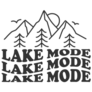 Lake Mode Illustration Lettering Sticker