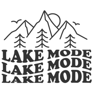 Lake Mode Illustration Lettering Sticker