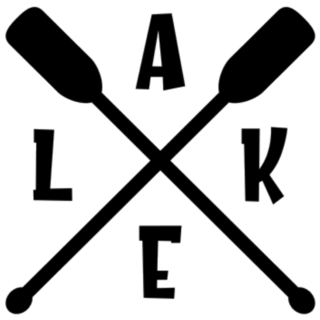 Lake Oar Lettering Sticker