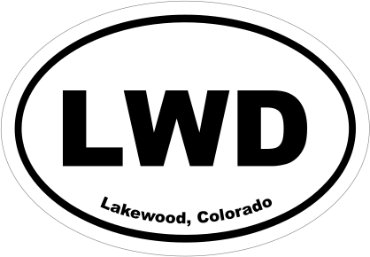 Lakewood, Colorado Oval Stickers