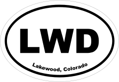 Lakewood, Colorado Oval Stickers
