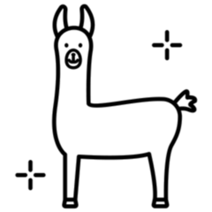 Lama Peru Animal Icon Sticker
