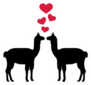 Lamas In Love Sticker