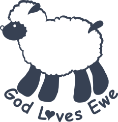 Lamb Sheep Sticker - God Loves Ewe