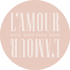 Lamour French Means Love On Pink Sticker