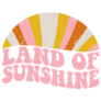 Land of Sunshine Retro Design Sticker