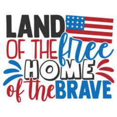 Land Of The Free Home Of The Brave - 4th Of July Sticker